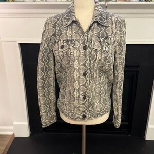🐍 [BLANKNYC] Snake Print Denim Jacket — Size XS